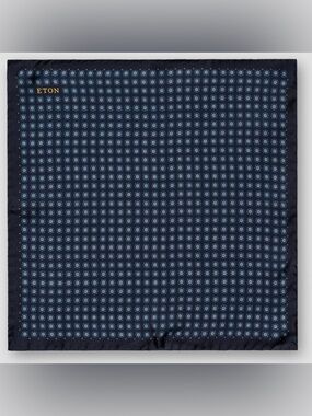 ETON Geometric Silk Pocket Square